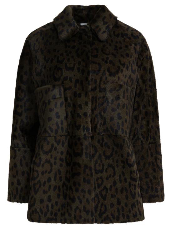 25FW 펄링바이지아니 무스탕 PERLAAGNELLOLEOPARDOMILITARE BROWN