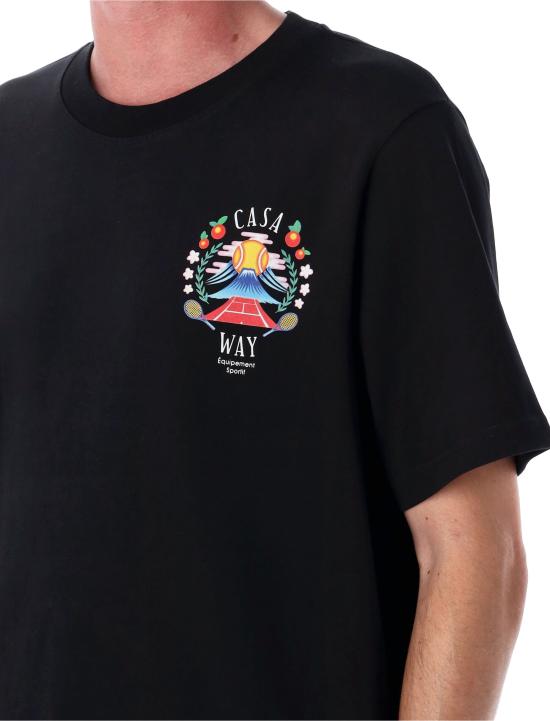 25FW 카사블랑카 반팔 티셔츠 MPF25JTS00109 BLACK - CASABLANCA