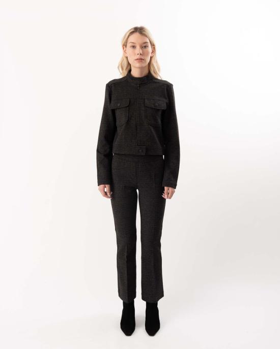  엘리엇 로렌 스트레이트 팬츠 니트 스트레이트 레그 풀온  그레이 - ELLIOTT LAUREN