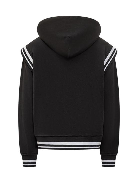 25FW 오프화이트 봄버 자켓 OMEK003F25FLE001 1001 Black - OFF WHITE