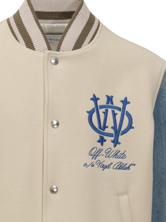 25FW 오프화이트 봄버 자켓 OMEH053F25FAB004 1746 WHITE - OFF WHITE