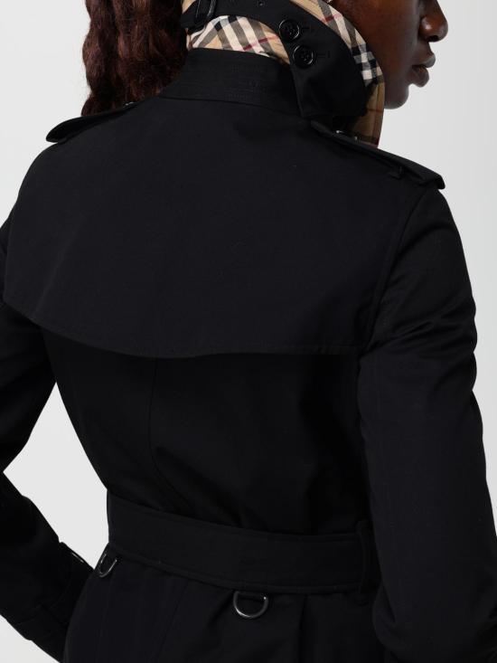 25FW 버버리 쇼트 켄징턴 헤리티지 트렌치코트 8079415 Black - BURBERRY