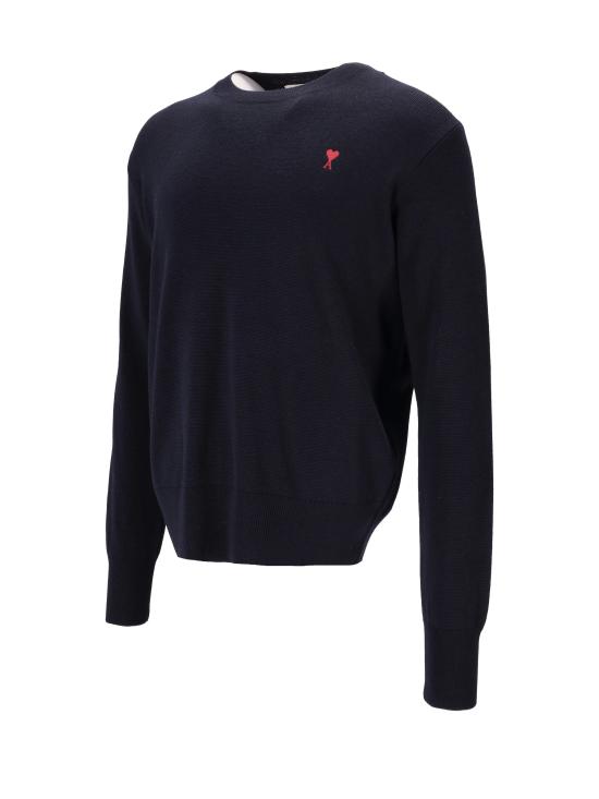 26SS 아미 ADC 크루넥 스웨터 HKS826001 414 MARINE ROUGE - AMI