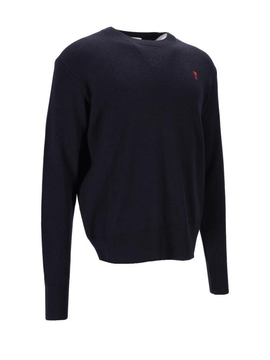 26SS 아미 ADC 크루넥 스웨터 HKS826001 414 MARINE ROUGE - AMI