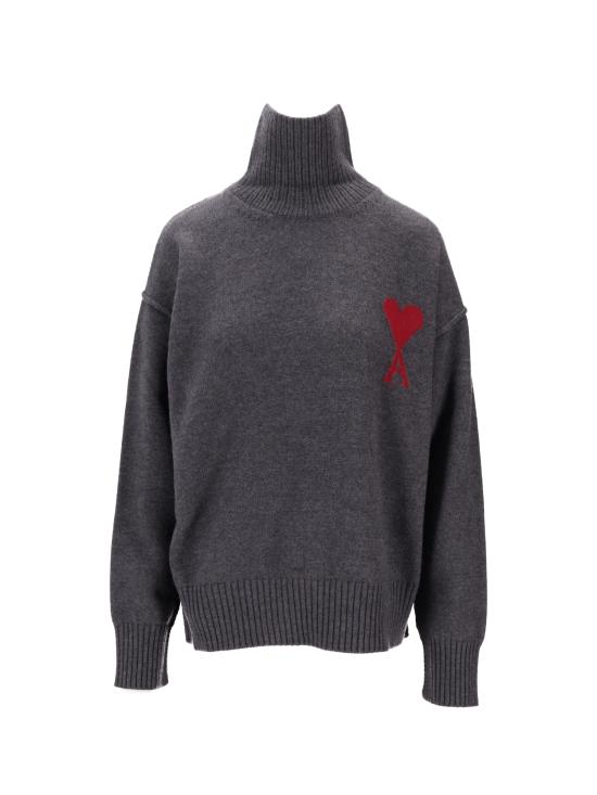 25FW 아미 ADC 터틀넥 터틀넥 UKS839018 084 GRIS CHINE ROUGE