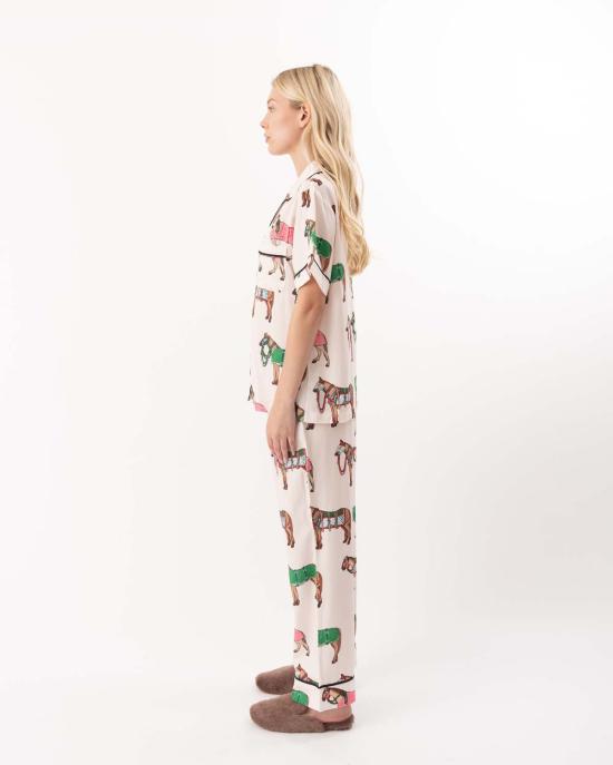  케이티 키메 언더웨어 케이티 카임 승마 엘레강스 파자마 세트 멀티컬러 - KATIE KIME