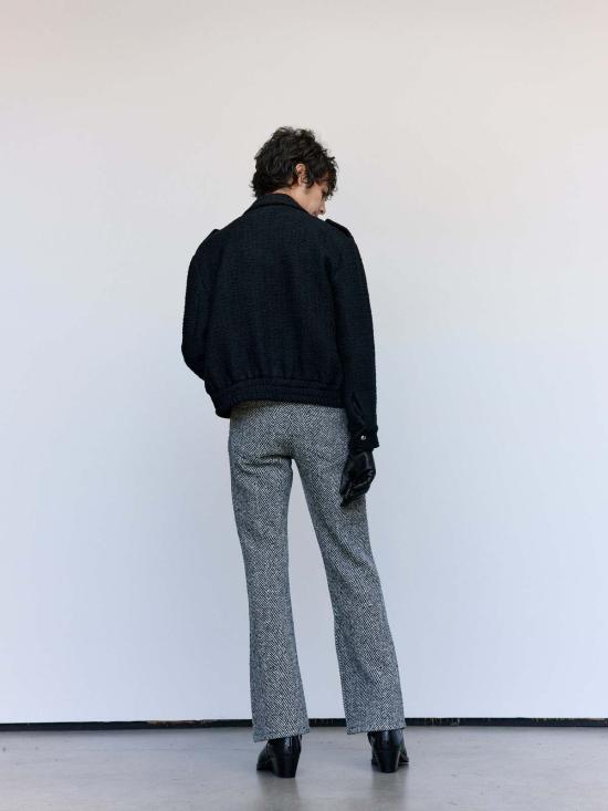  어니스트 더블유 베이커 봄버 자켓 어니스트 W. 베이커 블랙 부클 밀리터리 봄버 재킷 - ERNEST W. BAKER