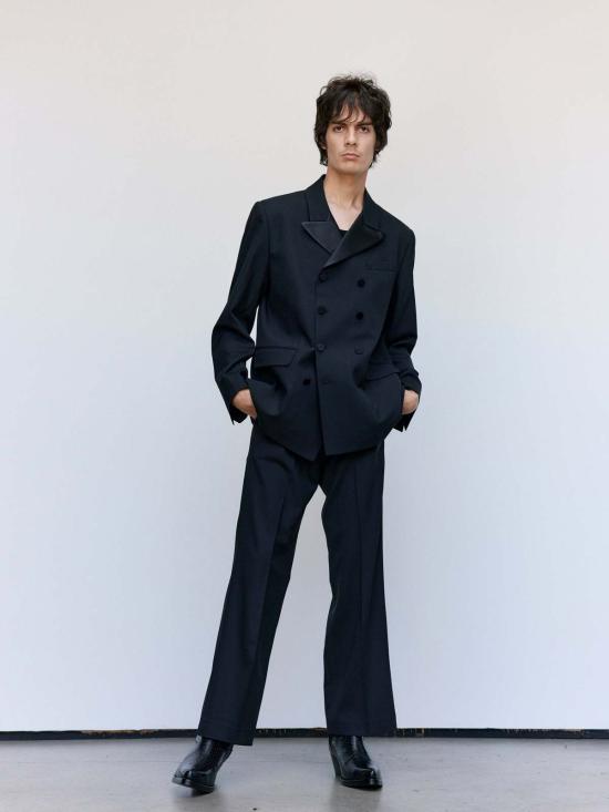  어니스트 더블유 베이커 스트레이트 팬츠 어니스트 W. 베이커 루즈핏 플레어 팬츠 블랙 - ERNEST W. BAKER