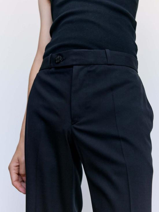  어니스트 더블유 베이커 스트레이트 팬츠 어니스트 W. 베이커 루즈핏 플레어 팬츠 블랙 - ERNEST W. BAKER