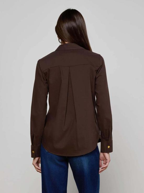  라장스 블라우스 엘러리 긴팔  커피빈 - L'AGENCE