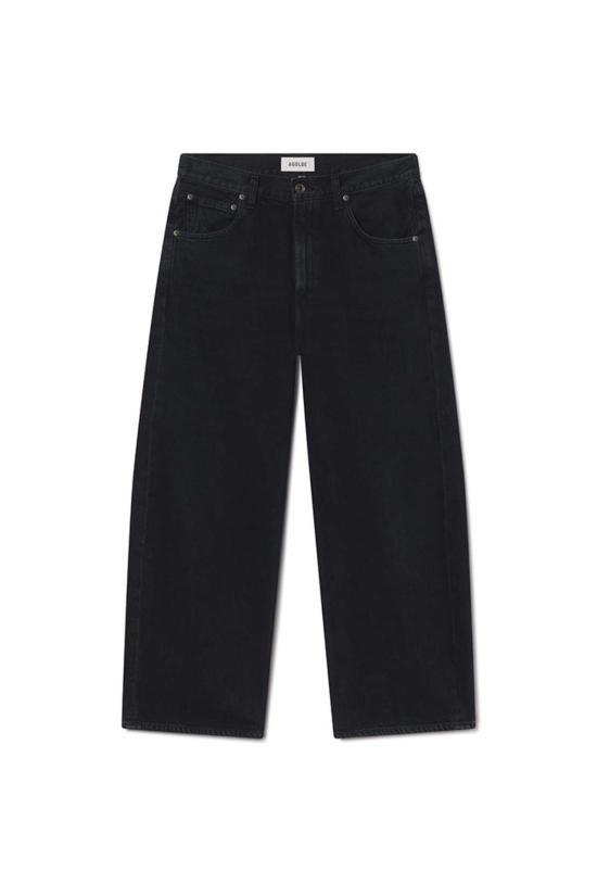  에이골디 데님 팬츠 아골드 로우 커브 크롭 진 크러쉬드