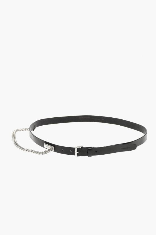  디스퀘어드2 가죽 벨트 BEM038512900001M802 Black