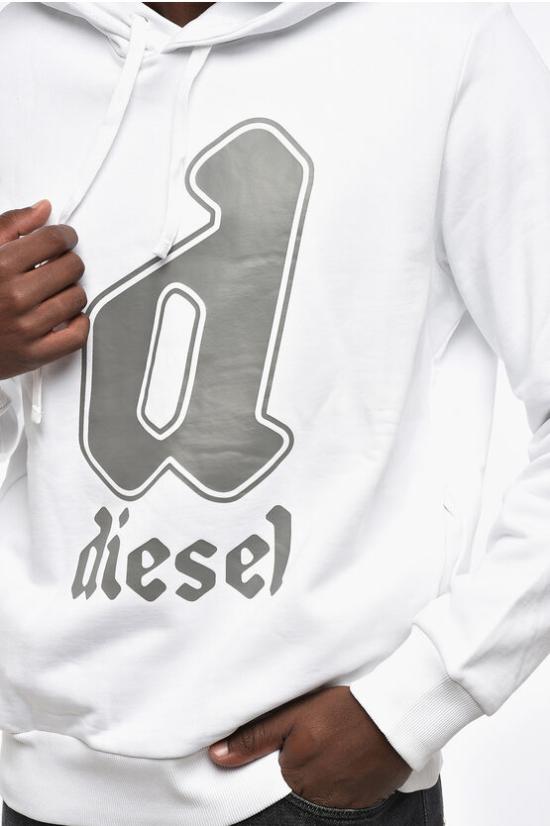  디젤 후드 티셔츠 A17095 RIAJH 100 White - DIESEL