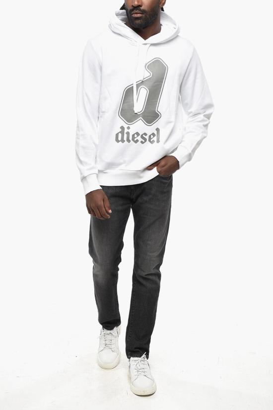  디젤 후드 티셔츠 A17095 RIAJH 100 White - DIESEL