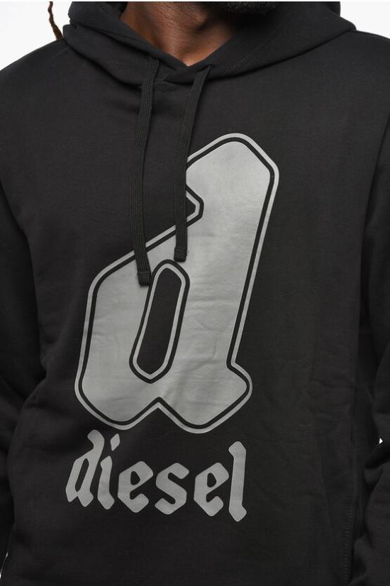  디젤 후드 티셔츠 A17095 RIAJH 900 Black - DIESEL