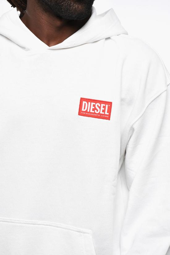  디젤 후드 티셔츠 A11592 0ILAC 100 White - DIESEL