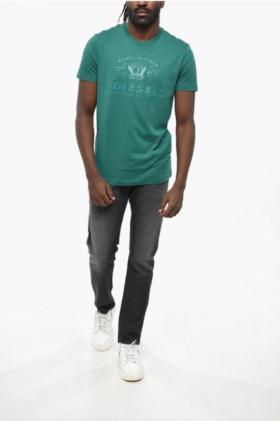  디젤 반팔 티셔츠 A15396 RPATI 5JB Green - DIESEL