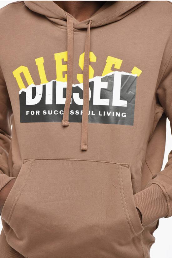  디젤 후드 티셔츠 A15467 RIAJH 71I Brown - DIESEL