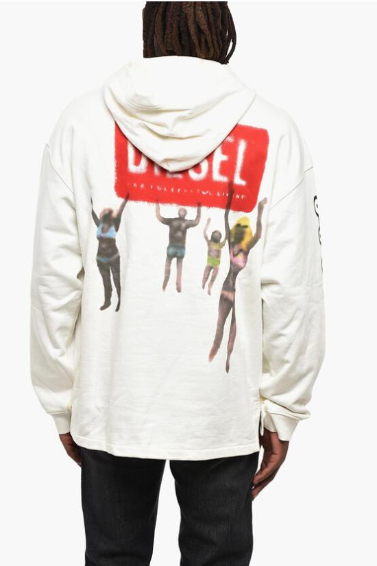  디젤 후드 티셔츠 A12908 0AKAL 141 White - DIESEL
