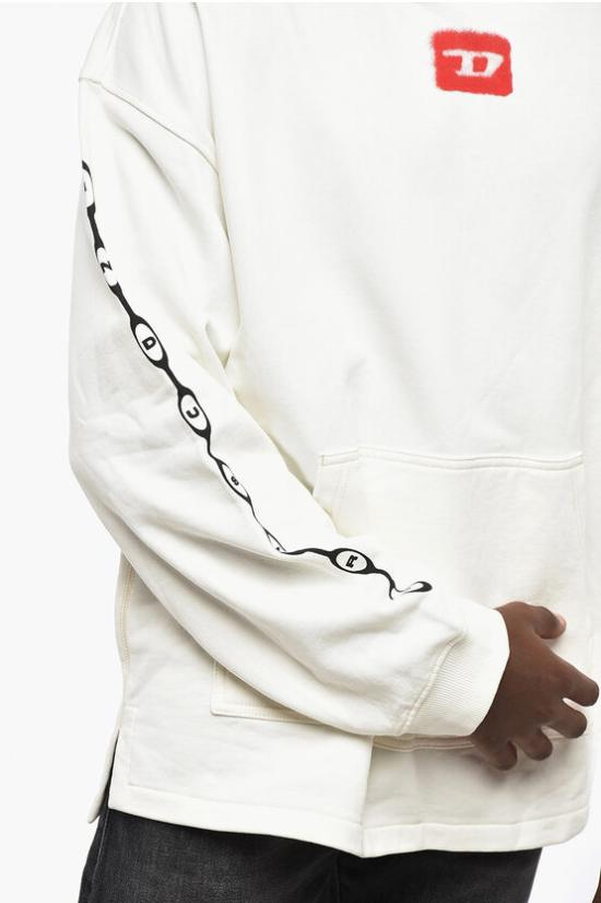  디젤 후드 티셔츠 A12908 0AKAL 141 White - DIESEL