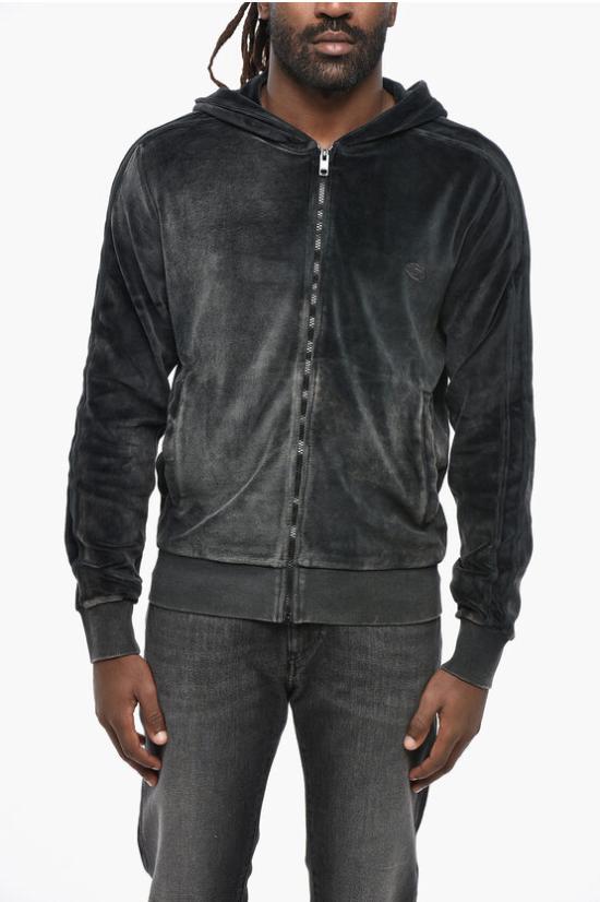  디젤 후드 티셔츠 A12180 0AKAJ 9XX Black