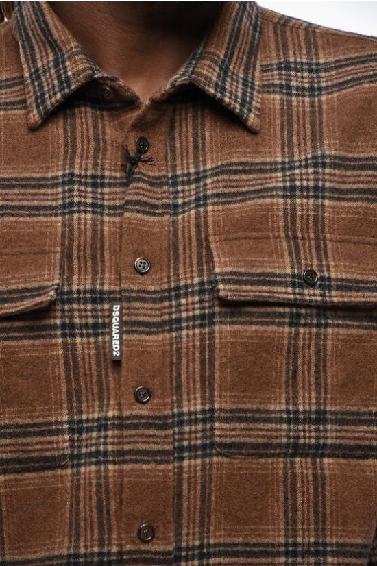  디스퀘어드2 긴팔 셔츠 S71DM0738 D35125 002F Brown - DSQUARED2