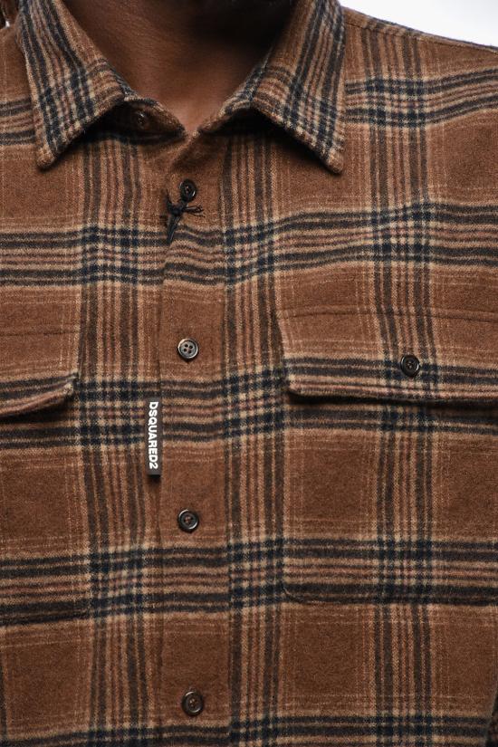  디스퀘어드2 긴팔 셔츠 S71DM0738 D35125 002F Brown - DSQUARED2