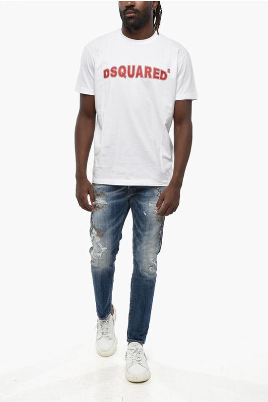  디스퀘어드2 반팔 티셔츠 S71GD1452 D20020 100 White - DSQUARED2