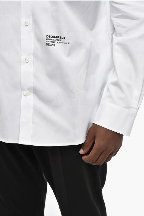  디스퀘어드2 긴팔 셔츠 S74DM0862 S36275 100 White - DSQUARED2