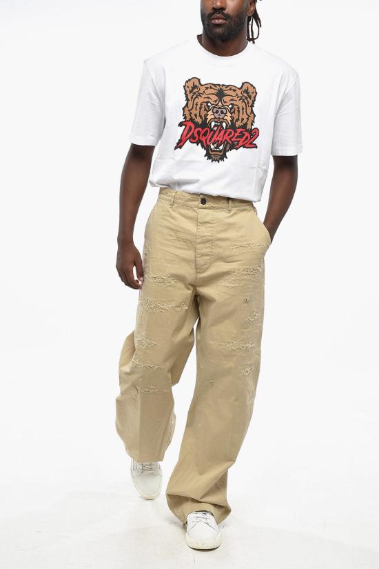  디스퀘어드2 스트레이트 팬츠 S71KB0662 S41794 111 Beige - DSQUARED2