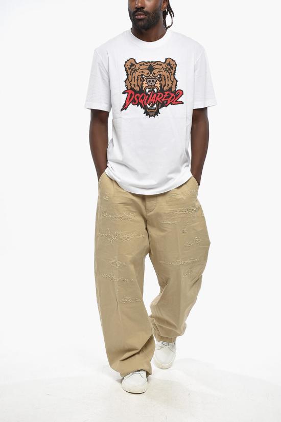  디스퀘어드2 반팔 티셔츠 S74GD1316 D20014 100 White - DSQUARED2