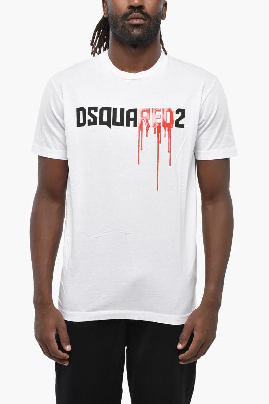  디스퀘어드2 반팔 티셔츠 S74GD1328 S23009 100 White