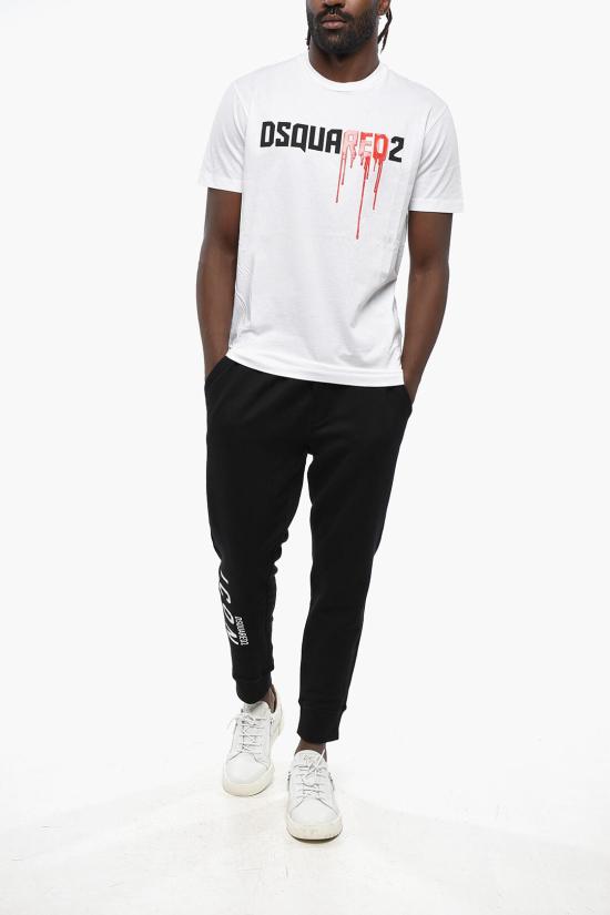  디스퀘어드2 반팔 티셔츠 S74GD1328 S23009 100 White - DSQUARED2