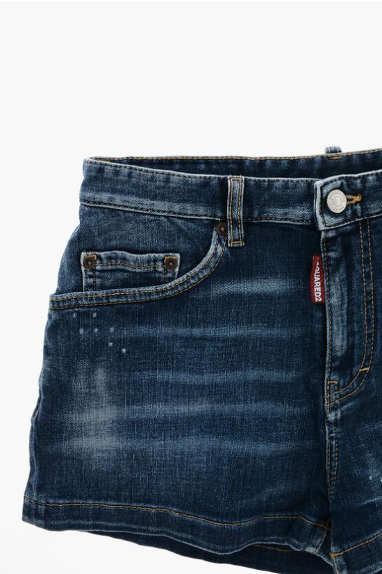  [키즈] 디스퀘어드2 데님 숏팬츠 KDQ0787D0A1WDQ01 Blue - DSQUARED2