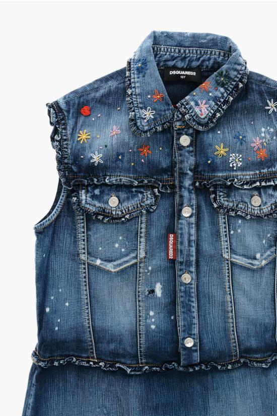  [키즈] 디스퀘어드2 원피스 KDQ1530D0A2YDQ01 Blue - DSQUARED2