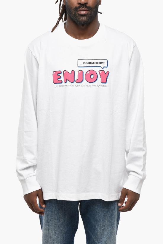  디스퀘어드2 긴팔 티셔츠 S74GD1149S23851100 White