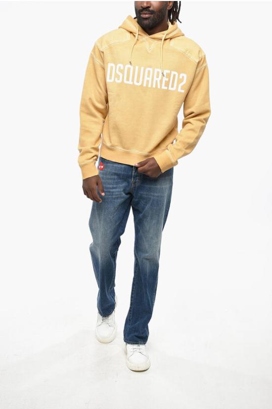  디스퀘어드2 후드 티셔츠 S74GU0736S25030161 Yellow - DSQUARED2