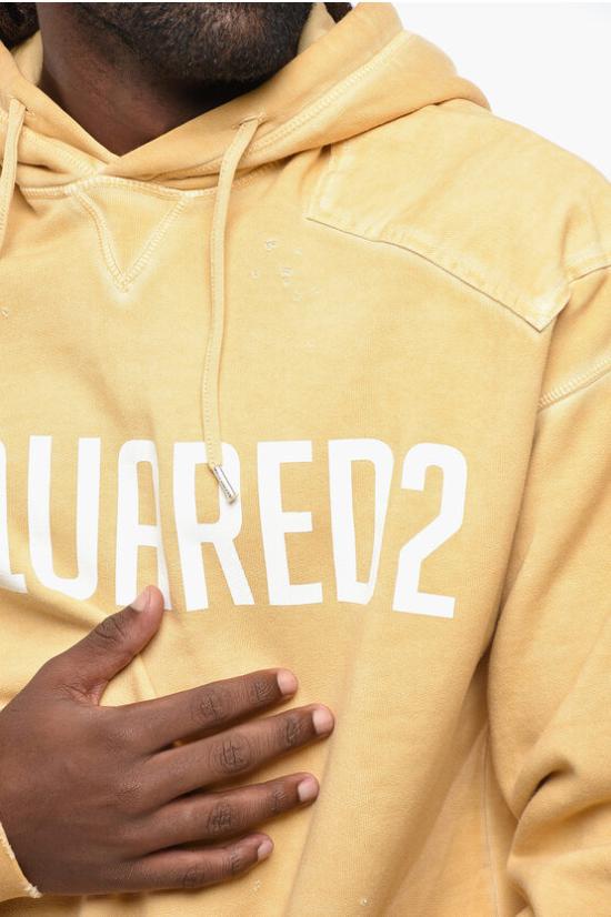  디스퀘어드2 후드 티셔츠 S74GU0736S25030161 Yellow - DSQUARED2