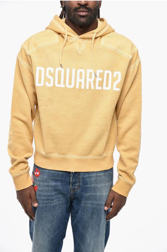  디스퀘어드2 후드 티셔츠 S74GU0736S25030161 Yellow