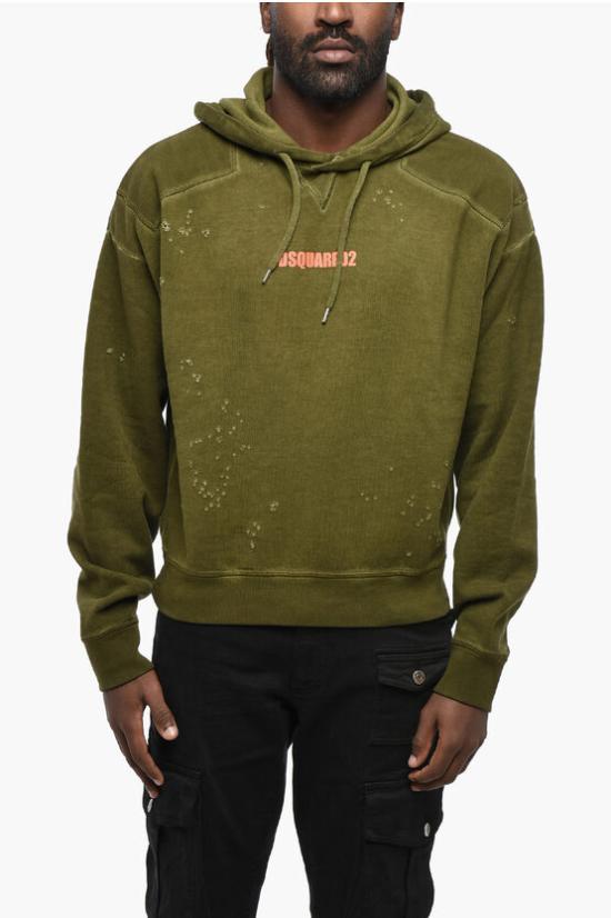  디스퀘어드2 후드 티셔츠 S71GU0615S25030728 Green