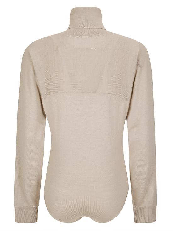 25FW MM6 메종마르지엘라 바디수트 티셔츠 S62NA0082M13188 114 Beige - MM6 MAISON MARGIELA