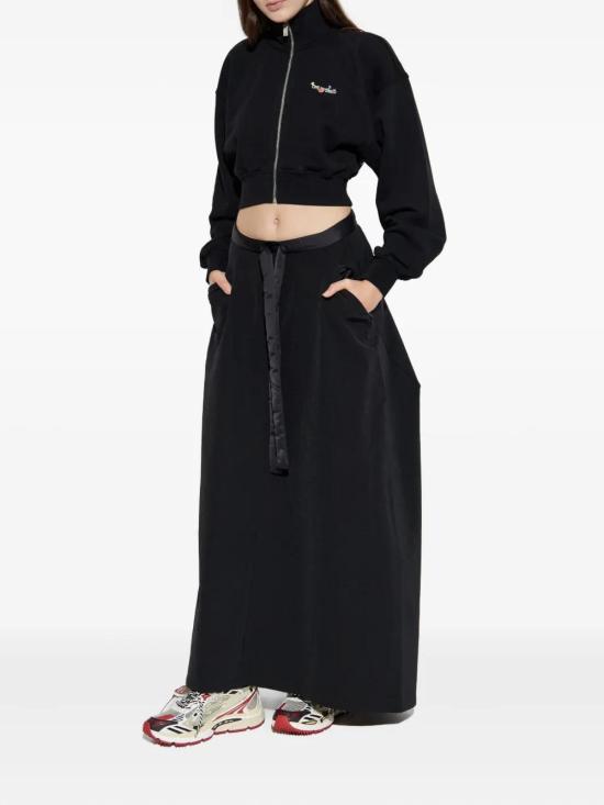 25FW 오프화이트 긴팔 티셔츠 OWBE006F25FLE0021001 1001 BLACK WH - OFF WHITE