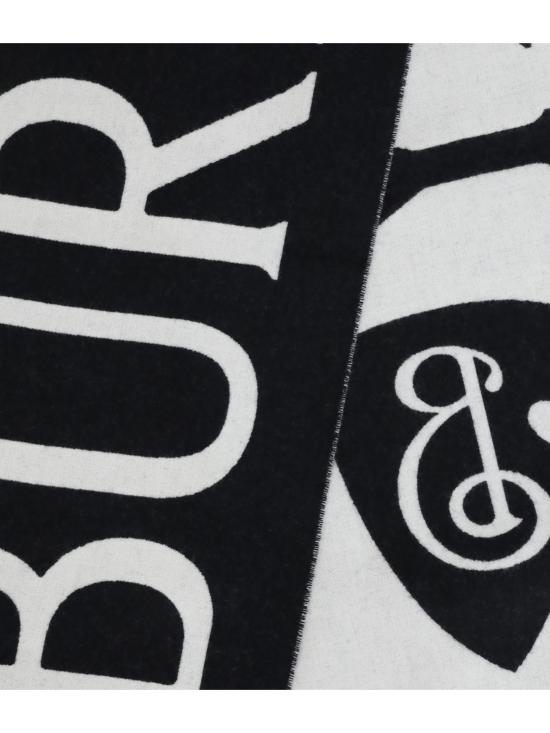 26SS 버버리 로고 울 머플러 8109563 C1343 BLACK - BURBERRY