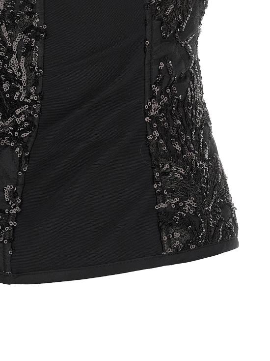 25FW 르 트윈스 이브닝 티셔츠 ELODIELACEBLACKINBLACK Black - LE TWINS