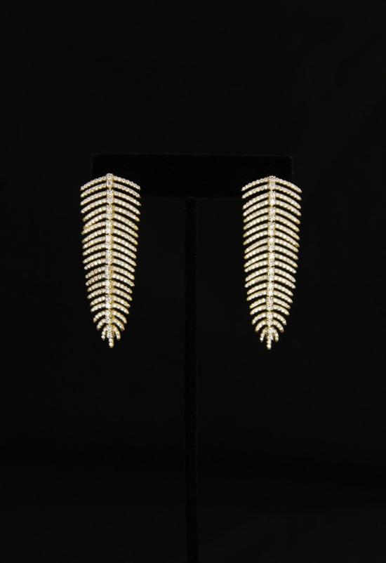  더 엔케이씨 스토어 이어링 Nkc 스토어 나탈리나 골드 리프 귀걸이 - The NKC Store