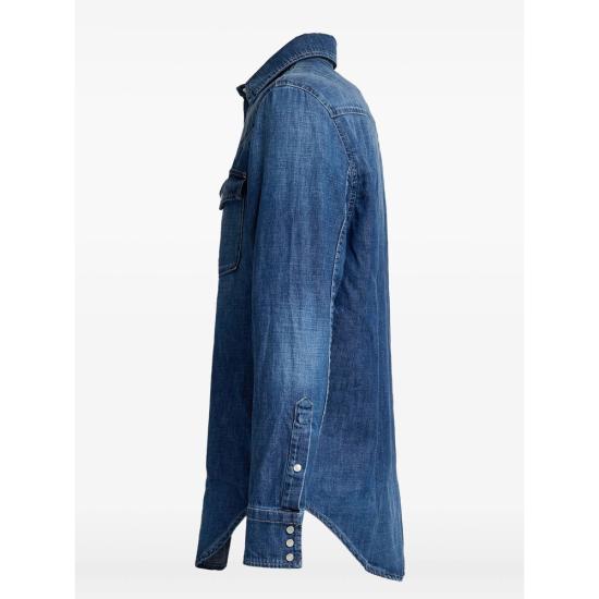 25FW 돈답 데님 셔츠 UC343R LP4 800 BLUE - DONDUP