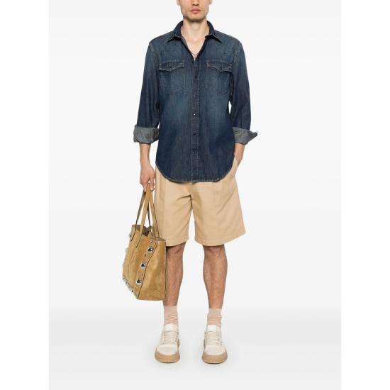 25FW 돈답 셔츠 UC343R LP4 800 BLUE - DONDUP