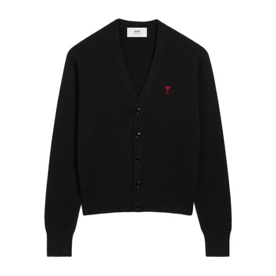 25FW 아미 스웨터 HKC361 001 009 BLACK