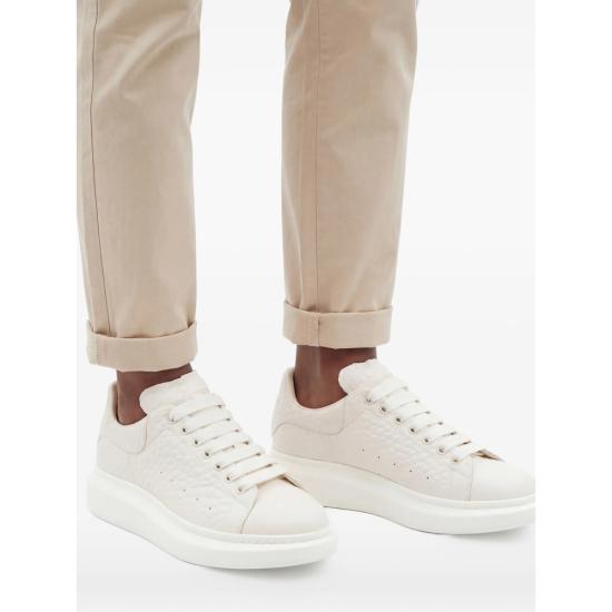 26SS 알렉산더 맥퀸 오버사이즈 레더 스니커즈 807881 WHAEG 9022 NEUTRALS - ALEXANDER MCQUEEN