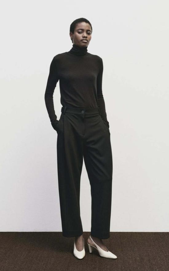  미정박 긴팔 티셔츠 미정 박 롤넥 탑